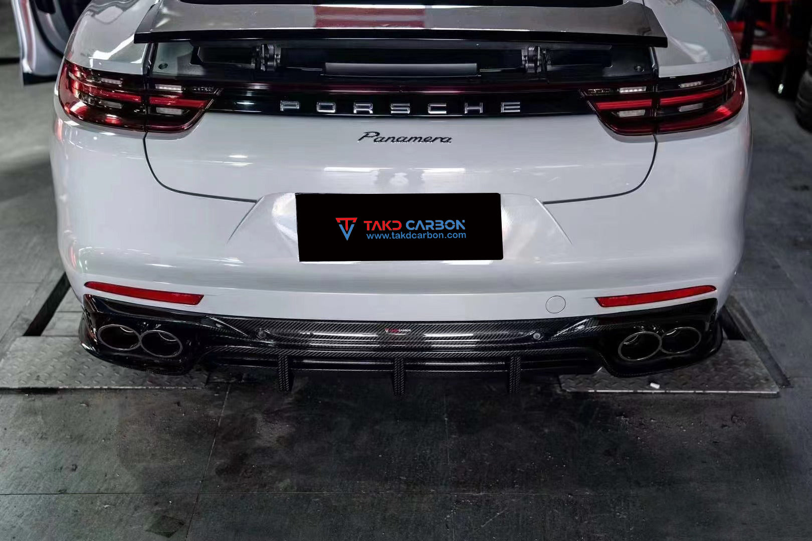 TAKD Carbon Carbon Fiber Rear Diffuser for Porsche Panamera 4 & 4S & Turbo 971 2017-ON