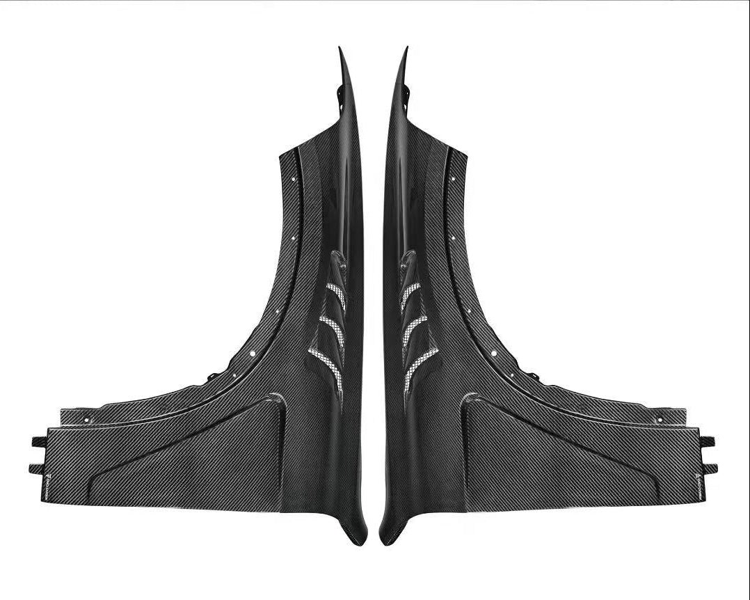 BMW X5 M60i M50i & s/x Drive 40i (With M-Package, does not fit base model) G05 (Fits Both Pre-LCI & LCI) 2019-ON with Aftermarket Parts - Pre-preg Carbon Fiber Front Fenders from TAKD Carbon