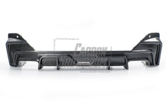 BMW 5 Series 530 540 (with M-package bumper, does not fit base model) G60 G61 2024-ON with Aftermarket Parts - V1 Style Rear Diffuser (Quad Exhaust Tips Included) Pre-preg Carbon Fiber from TAKD Carbon