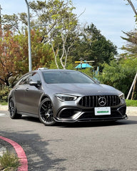 Mercedes Benz CLA45 (Does not fit CLA45s) C118 2020 2021 2022 2023 2024 with Aftermarket Parts - V1 Style Front Lip Pre-preg Carbon Fiber from TAKD Carbon