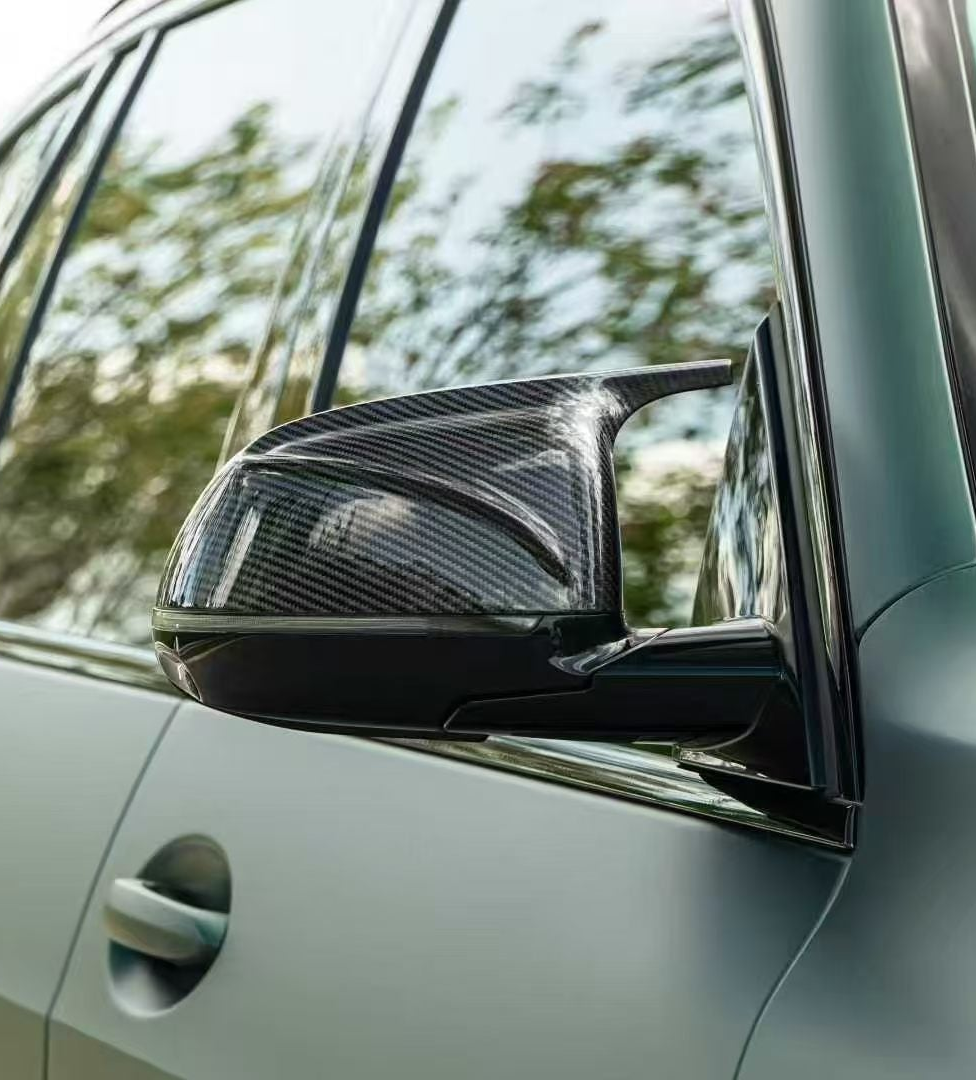 BMW X5 G05 & X6 G06 s/x Drive40/e M60i M50i (does not fit LCI M60 M50) (Fits Both Left Hand Drive & Right Hand Drive) 2019-ON with Aftermarket Parts - Replacement Mirror Caps Dry Pre-preg Carbon Fiber