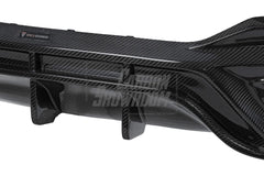 BMW 8 Series 840i (With M-Package Bumper) M850i G16 2018 2019 2020 2021 2022 2023 2024 with Aftermarket Parts - V3 Style Rear Diffuser Pre-preg Carbon Fiber from TAKD Carbon
