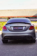 Mercedes Benz C-Class C63/C63S W205 (fits both Pre-Facelift & Facelift) W205 2015 2016 2017 2018 2019 2020 2021 with Aftermarket Parts - Rear Spoiler Pre-preg Carbon Fiber from TAKD Carbon