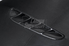 Porsche Panamera & 4 & 4S & GTS & Turbo & Turbo S 971 2017 2018 2019 2020 with Aftermarket Parts - Hood Bonnet Double-sided Pre-preg Carbon Fiber from TAKD Carbon