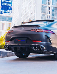 Mercedes Benz AMG GT43 GT50 GT53 GT63 X290 2019-2023 with Aftermarket Parts - Carbon Fiber Rear GT Wing from TAKD Carbon
