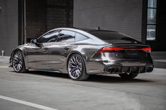 Audi S7 A7 (with s-line bumper) C8 2019 2020 2021 2022 2023 2024 with Aftermarket Parts - Rear Diffuser Pre-preg Carbon Fiber from TAKD Carbon