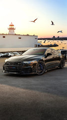 Audi S7 A7 (with s-line bumper) C8 2019 2020 2021 2022 2023 2024 with Aftermarket Parts - Front Lip Pre-preg Carbon Fiber from TAKD Carbon