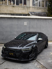 TAKD Carbon Audi A7 S-Line & S7 C8 2019-ON Front Lip Rear Diffuser Bumper Canards Carbon Fiber