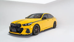 BMW 5 Series 530 540 (with M-package bumper, does not fit base model) & i5 e/x Drive40 (with M-package bumper, does not fit base model) M60 G60 G61 2024-ON with Aftermarket Parts - V1 Style Front Lip Pre-preg Carbon Fiber from TAKD Carbon