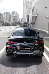BMW 8 Series 840i (With M-Package Bumper) M850i G16 2018 2019 2020 2021 2022 2023 2024 with Aftermarket Parts - V3 Style Rear Diffuser Pre-preg Carbon Fiber from TAKD Carbon