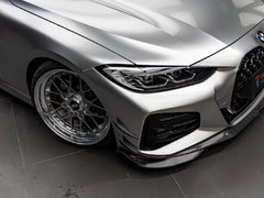 BMW 4 Series 430i (with M-package bumper, does not fit base model) M440i G22 G23 2020-ON with Aftermarket Parts - Front Lip Carbon Fiber from TAKD Carbon
