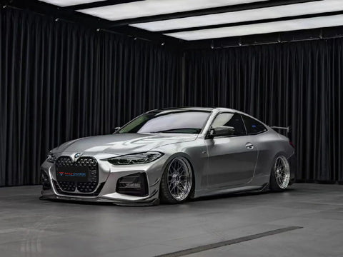 BMW 4 Series 430i (with M-package bumper, does not fit base model) M440i G22 G23 2020-ON with Aftermarket Parts - Front Lip Carbon Fiber from TAKD Carbon