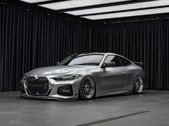 BMW 4 Series 430i M440i G22 G23 2020-ON & 4 Series Gran Coupe M440i 430i (with M-package bumper,Does not fit base model) G26 2022-ON & I4 M50 / e Drive 40 (with M-package bumper,Does not fit base model) G26 2022-ON with Aftermarket Parts - Side Skirts Pre-preg Carbon Fiber from TAKD Carbon