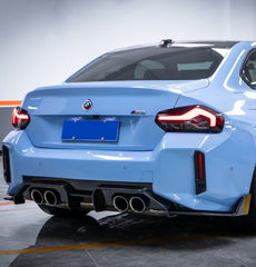 BMW M2 / M2C G87 2023-ON with Aftermarket Parts - AD Rear Diffuser & Canards Carbon Fiber from TAKD Carbon