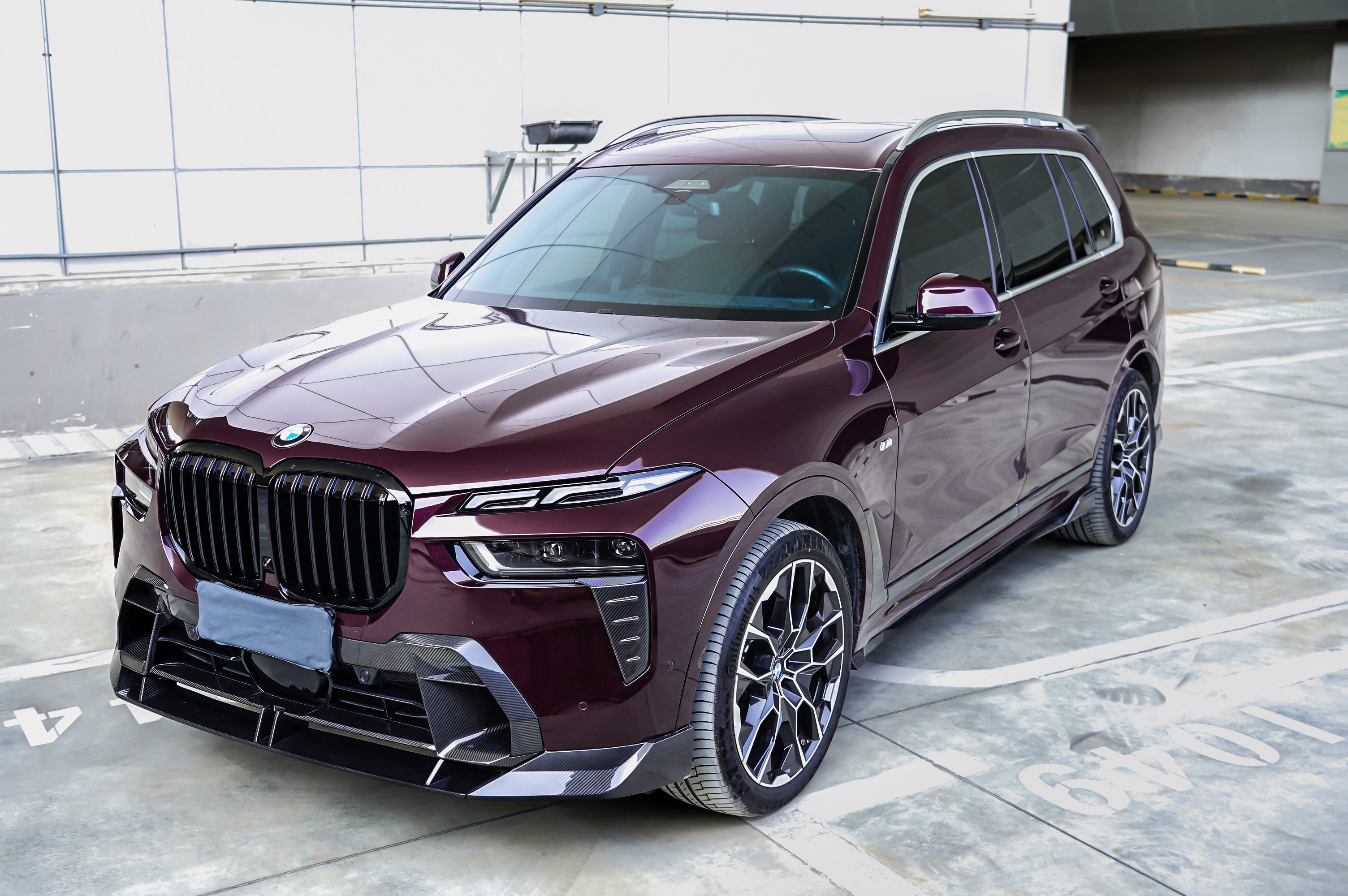 BMW X7 xDrive40i M60i ALPINA XB7 LCI G07 2023-ON with Aftermarket Parts - Headlight Valance Trim Pre-preg Carbon Fiber from TAKD Carbon