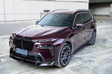 BMW X7 xDrive40i M60i ALPINA XB7 LCI G07 2023-ON with Aftermarket Parts - Headlight Valance Trim Pre-preg Carbon Fiber from TAKD Carbon