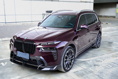 BMW X7 xDrive40i M60i ALPINA XB7 LCI G07 2023-ON with Aftermarket Parts - Headlight Valance Trim Pre-preg Carbon Fiber from TAKD Carbon
