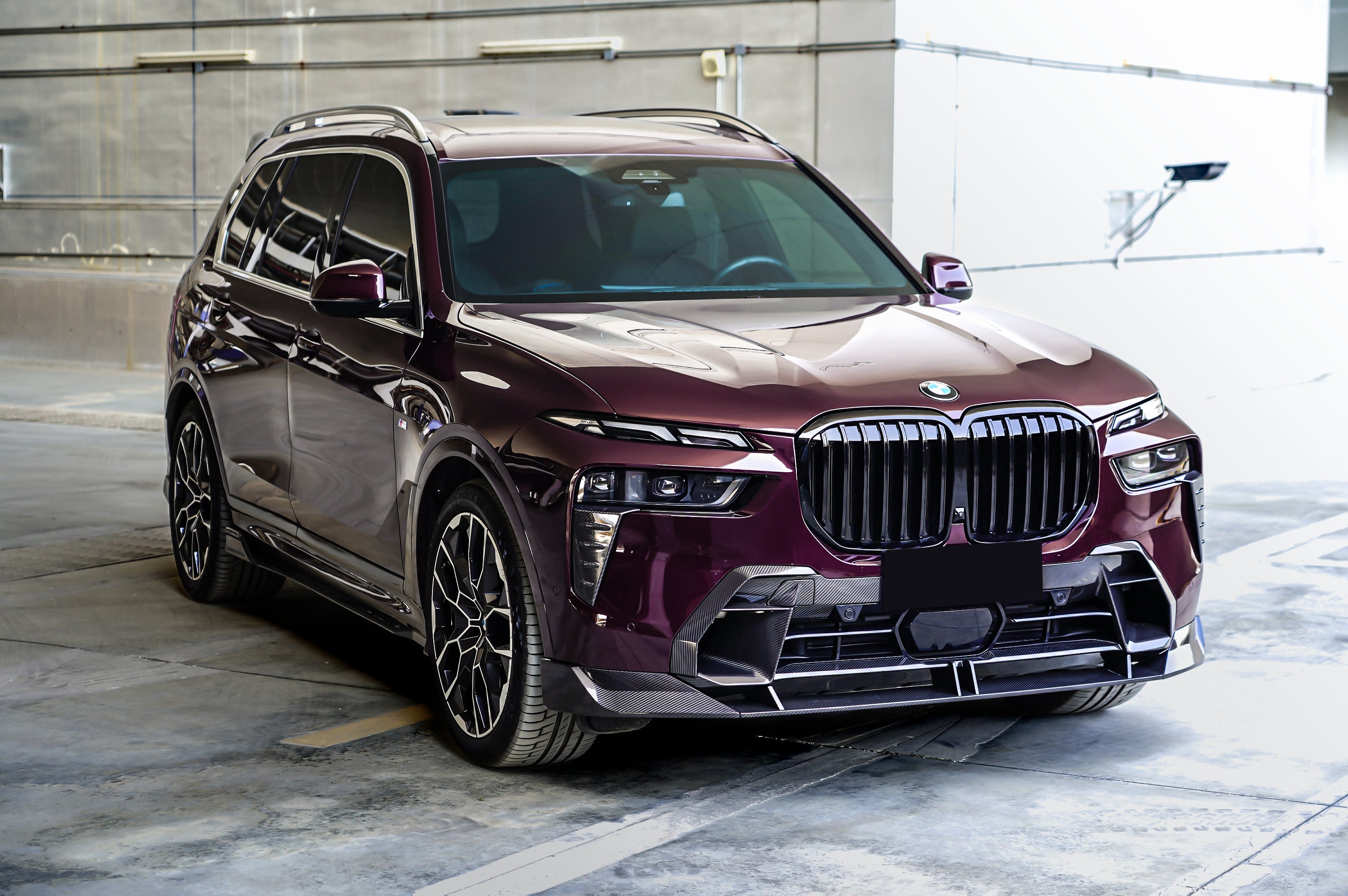 BMW X7 xDrive40i (With M-Package Bumper) M60i ALPINA XB7 LCI G07 2023-ON with Aftermarket Parts - Headlight Valance Trim Pre-preg Carbon Fiber from TAKD Carbon