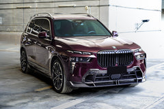 BMW X7 xDrive40i (With M-Package Bumper) M60i ALPINA XB7 LCI G07 2023-ON with Aftermarket Parts - Headlight Valance Trim Pre-preg Carbon Fiber from TAKD Carbon