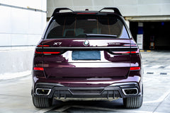 X7 xDrive40i(With M-Package Bumper) xDrive50i M50i M60i G07 2019-ON with Aftermarket Parts - Rear Diffuser & Canards Pre-preg Carbon Fiber from TAKD Carbon