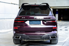 X7 Base xDrive40i 50i M50i M60i ALPINA XB7 (Fits Both Pre-LCI & LCI) G07 2019-ON with Aftermarket Parts - Rear Roof Spoiler Pre-preg Carbon Fiber from TAKD Carbon