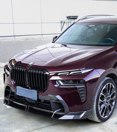 BMW X7 xDrive40i (With M-Package Bumper) M60i ALPINA XB7 LCI G07 2023-ON with Aftermarket Parts - Front Lip Pre-preg Carbon Fiber from TAKD Carbon