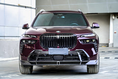 BMW X7 xDrive40i (With M-Package Bumper) M60i ALPINA XB7 LCI G07 2023-ON with Aftermarket Parts - Front Lip Pre-preg Carbon Fiber from TAKD Carbon