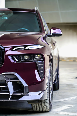 BMW X7 xDrive40i (With M-Package Bumper) M60i ALPINA XB7 LCI G07 2023-ON with Aftermarket Parts - Front Lip Pre-preg Carbon Fiber from TAKD Carbon