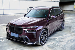 BMW X7 xDrive40i (With M-Package Bumper) M60i ALPINA XB7 LCI G07 2023-ON with Aftermarket Parts - Front Lip Pre-preg Carbon Fiber from TAKD Carbon