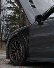 Audi RS3 8V.5 2018 2019 2020 with Aftermarket Parts - Front Fenders Pre-preg Carbon Fiber from TAKD Carbon