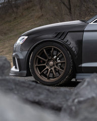 Audi RS3 8V.5 2018 2019 2020 with Aftermarket Parts - Front Fenders Pre-preg Carbon Fiber from TAKD Carbon