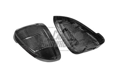 Audi RS5 S5 A5 B9 / B9.5 2017-ON & RS4 S4 A4 B9 / B9.5 2017-ON with Aftermarket Parts - Mirror Caps Pre-preg Carbon Fiber from TAKD Carbon
