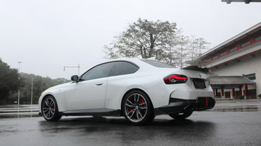 BMW M2/C G87 2023-ON & 230i M240i G42 2022-ON with Aftermarket Parts - Rear Lip Spoiler Pre-preg Carbon Fiber from TAKD Carbon