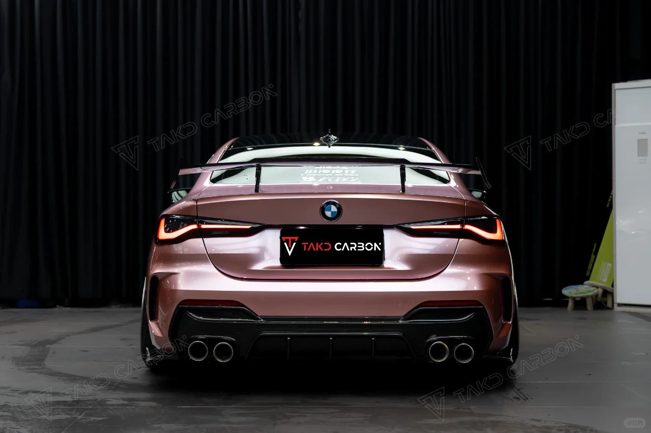 TAKD Carbon BMW 4 Series G22 G23 G26 i4 & Gran coupe 430i M440i Side Skirts Front Canards Rear Diffuser & Canards Carbon Fiber 