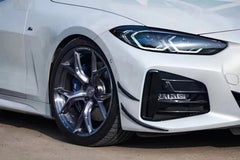 BMW 4 Series 430i (with M-package bumper, does not fit base model) M440i G22 G23 2020-ON with Aftermarket Parts - Front Canards Pre-preg Carbon Fiber from TAKD Carbon