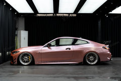 BMW 4 Series 430i M440i G22 G23 2020-ON & 4 Series Gran Coupe M440i 430i (with M-package bumper,Does not fit base model) G26 2022-ON & I4 M50 / e Drive 40 (with M-package bumper,Does not fit base model) G26 2022-ON with Aftermarket Parts - Side Skirts Pre-preg Carbon Fiber from TAKD Carbon