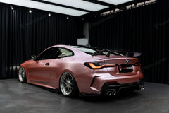 BMW 4 Series 430i M440i G22 G23 2020-ON & 4 Series Gran Coupe M440i 430i (with M-package bumper,Does not fit base model) G26 2022-ON & I4 M50 / e Drive 40 (with M-package bumper,Does not fit base model) G26 2022-ON with Aftermarket Parts - Side Skirts Pre-preg Carbon Fiber from TAKD Carbon