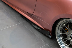 BMW 4 Series 430i M440i G22 G23 2020-ON & 4 Series Gran Coupe M440i 430i (with M-package bumper,Does not fit base model) G26 2022-ON & I4 M50 / e Drive 40 (with M-package bumper,Does not fit base model) G26 2022-ON with Aftermarket Parts - Side Skirts Pre-preg Carbon Fiber from TAKD Carbon