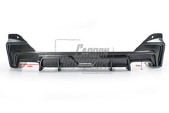BMW 5 Series 530 540 (with M-package bumper, does not fit base model) G60 G61 2024-ON with Aftermarket Parts - V1 Style Rear Diffuser (Quad Exhaust Tips Included) Pre-preg Carbon Fiber from TAKD Carbon