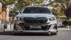 BMW 5 Series 530 540 (with M-package bumper, does not fit base model) & i5 e/x Drive40 (with M-package bumper, does not fit base model) M60 G60 G61 2024-ON with Aftermarket Parts - V1 Style Air Intake Vents Cover Pre-preg Carbon Fiber from TAKD Carbon