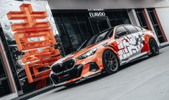 BMW 5 Series 530 540 (with M-package bumper, does not fit base model) & i5 e/x Drive40 (with M-package bumper, does not fit base model) M60 G60 G61 2024-ON with Aftermarket Parts - V1 Style Front Lip Pre-preg Carbon Fiber from TAKD Carbon