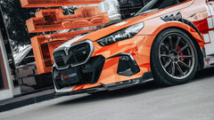 BMW 5 Series 530 540 (with M-package bumper, does not fit base model) & i5 e/x Drive40 (with M-package bumper, does not fit base model) M60 G60 G61 2024-ON with Aftermarket Parts - V1 Style Front Lip Pre-preg Carbon Fiber from TAKD Carbon