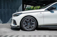 BMW 5 Series 530 540 (with M-package bumper, does not fit base model) & i5 e/x Drive40 (with M-package bumper, does not fit base model) M60 G60 G61 2024-ON with Aftermarket Parts - V1 Style Front Lip Pre-preg Carbon Fiber from TAKD Carbon