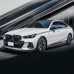 BMW 5 Series 530 540 & i5 e/x Drive40 M60 G60 G61 2024-ON with Aftermarket Parts - V1 Style Side Skirts Pre-preg Carbon Fiber from TAKD Carbon