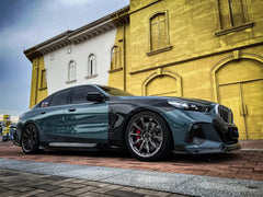 BMW 5 Series 530 540 (with M-package bumper, does not fit base model) & i5 e/x Drive40 (with M-package bumper, does not fit base model) M60 G60 G61 2024-ON with Aftermarket Parts - V1 Style Air Intake Vents Cover Pre-preg Carbon Fiber from TAKD Carbon