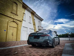 BMW 5 Series 530 540 & i5 e/x Drive40 M60 G60 2024-ON with Aftermarket Parts - V1 Style Rear Spoiler Pre-preg Carbon Fiber from TAKD Carbon