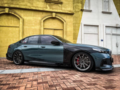 BMW 5 Series 530 540 (with M-package bumper, does not fit base model) & i5 e/x Drive40 (with M-package bumper, does not fit base model) M60 G60 G61 2024-ON with Aftermarket Parts - V1 Style Air Intake Vents Cover Pre-preg Carbon Fiber from TAKD Carbon