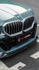BMW 5 Series 530 540（with M-package bumper, does not fit base model) & i5 e/x Drive40 (with M-package bumper, does not fit base model）M60 G60 G61 2024-ON with Aftermarket Parts - V1 Style Pre-preg Carbon Fiber Front Lip from TAKD Carbon