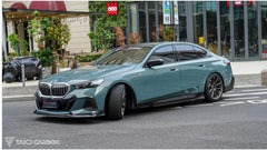 BMW 5 Series 530 540 & i5 e/x Drive40 M60 G60 G61 2024-ON with Aftermarket Parts - V1 Style Side Skirts Pre-preg Carbon Fiber from TAKD Carbon