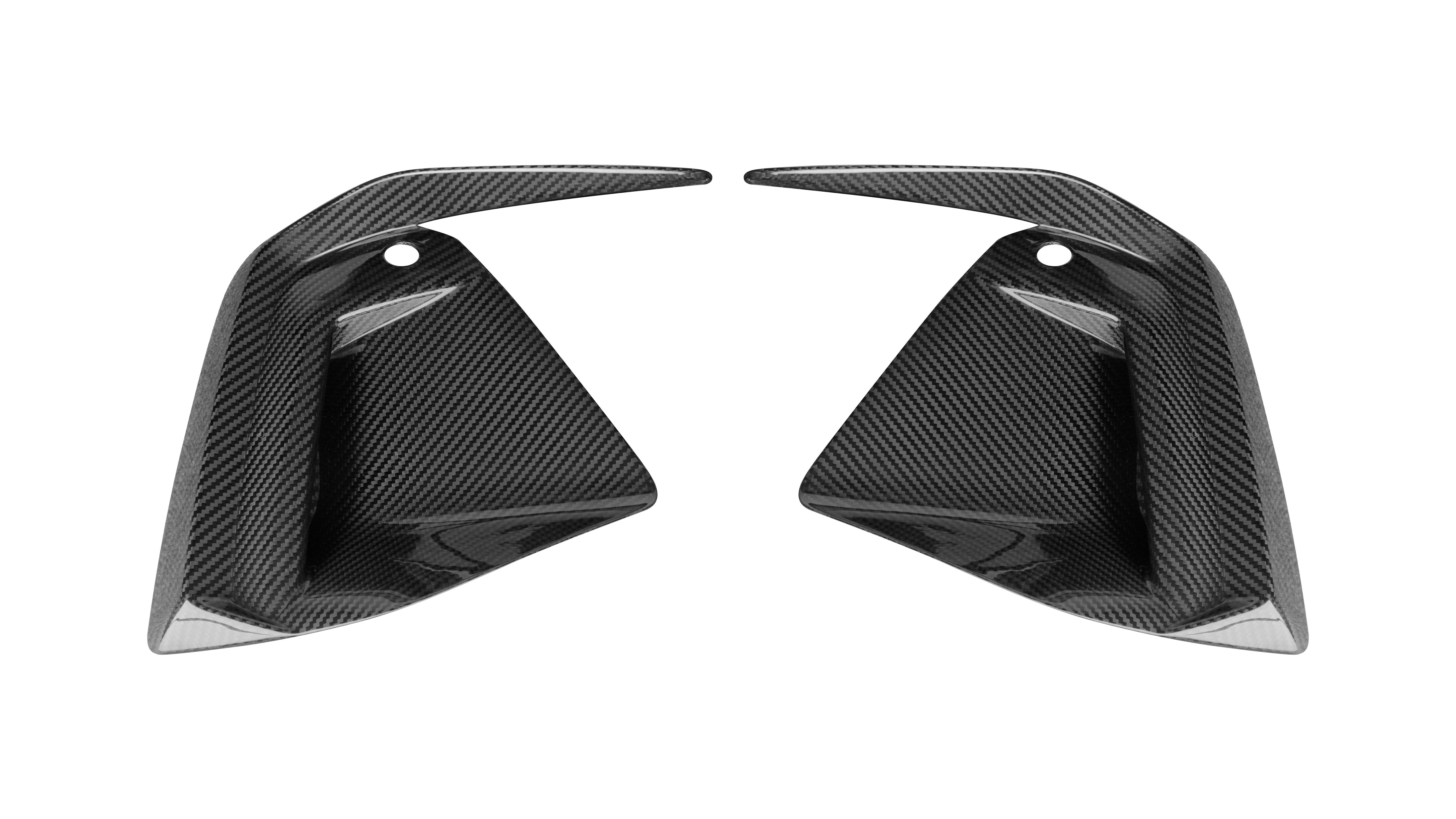 BMW 5 Series 530 540 (with M-package bumper, does not fit base model) & i5 e/x Drive40 (with M-package bumper, does not fit base model) M60 G60 G61 2024-ON with Aftermarket Parts - V1 Style Air Intake Vents Cover Pre-preg Carbon Fiber from TAKD Carbon